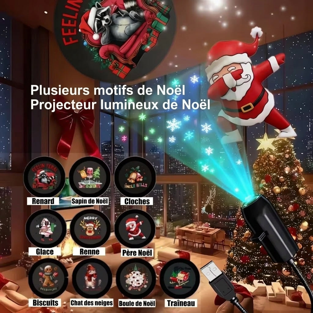 Projecteur lumineux – décoration festive murale et plafond