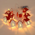 Décoration lumineuse – guirlande en bois naturel, LED blanc chaud