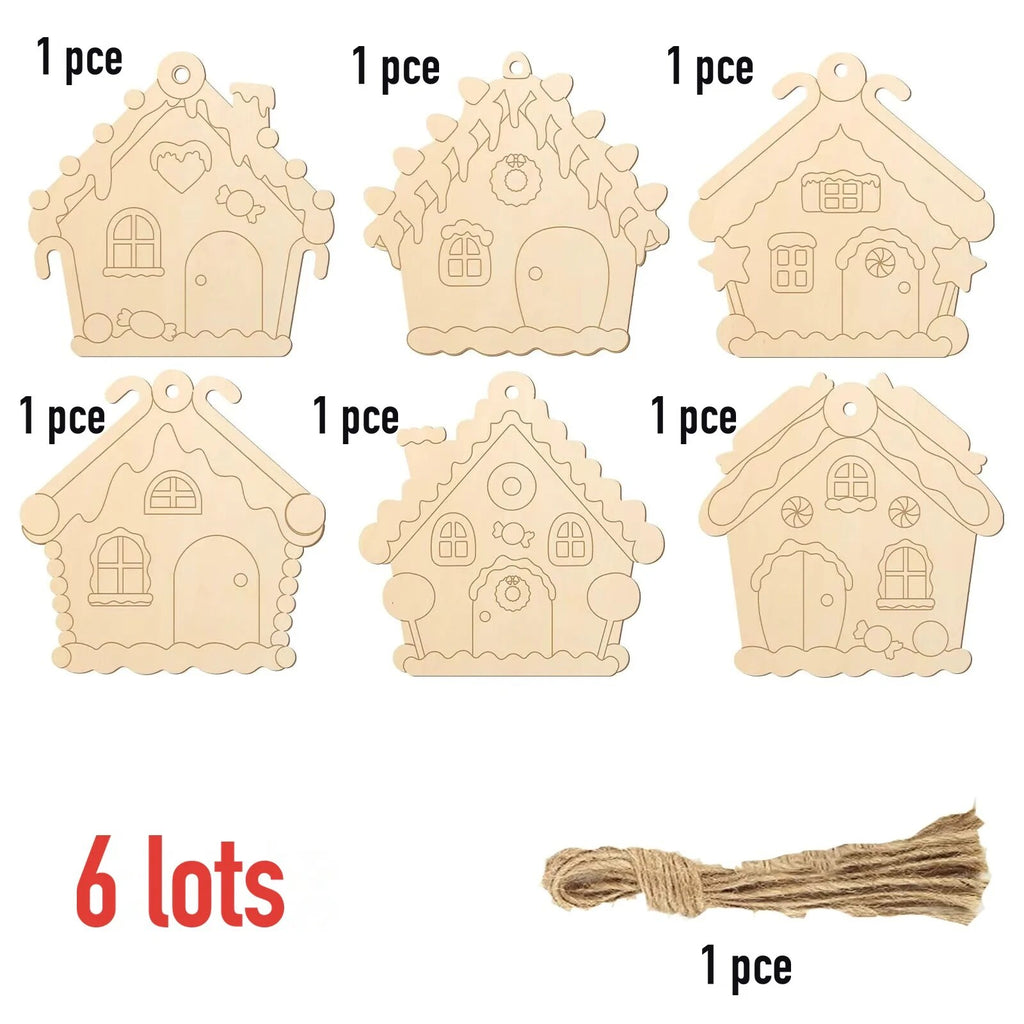 Décoration Noël en bois – 6 pièces à peindre soi-même