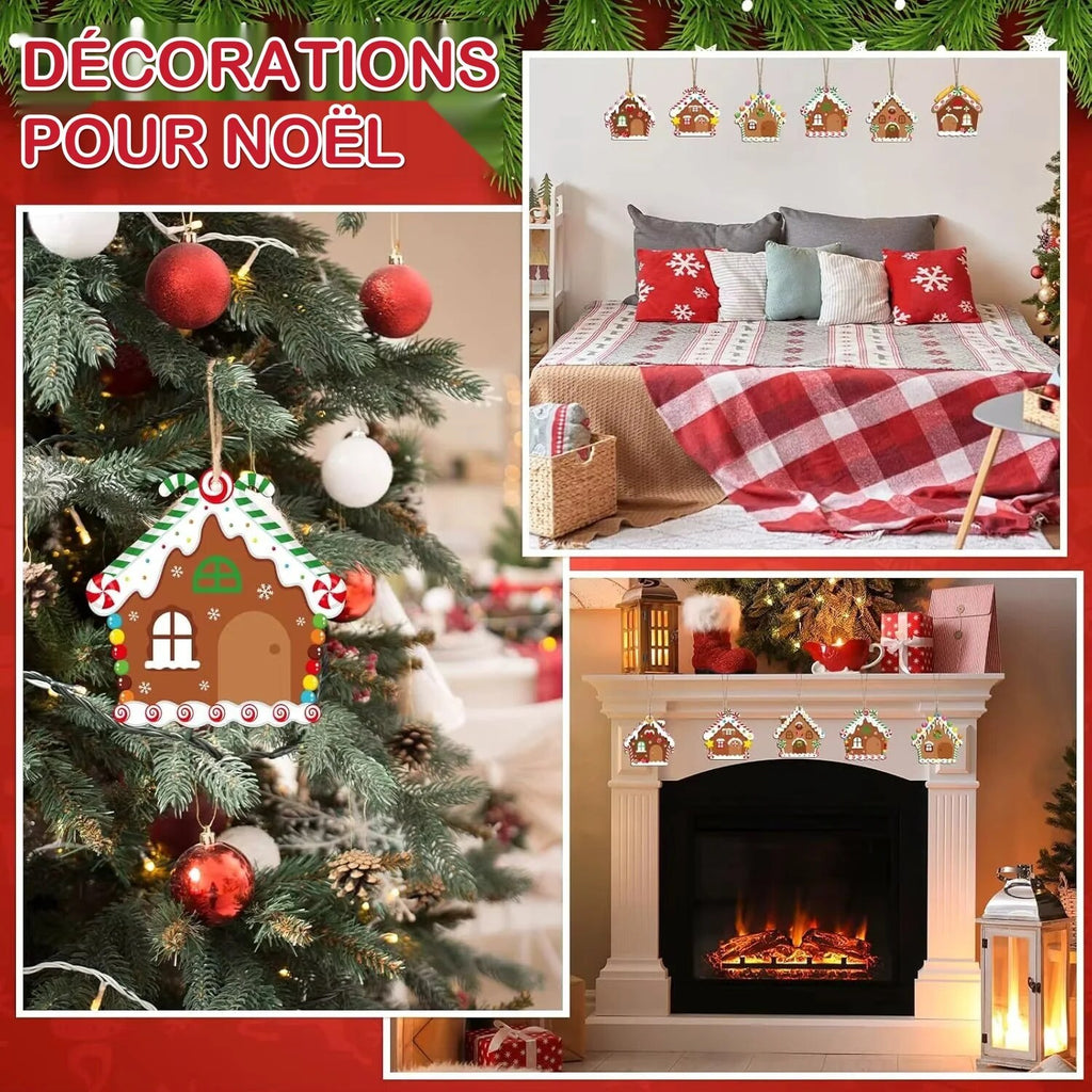 Décoration Noël en bois – 6 pièces à peindre soi-même