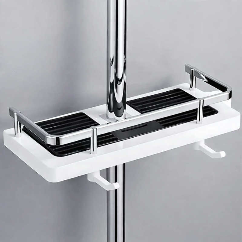 Étagère de douche sans perçage – support réglable pour barre