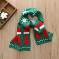 Écharpe de Noël enfant tricotée – motifs festifs en laine