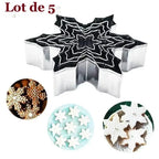Emporte-pièces flocons – ensemble de 5 en acier inoxydable