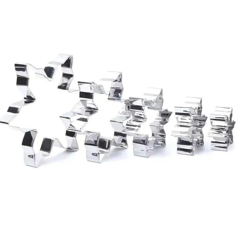 Emporte-pièces flocons – ensemble de 5 en acier inoxydable