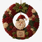 Ensemble couronne de Noël – Motifs festifs à assembler