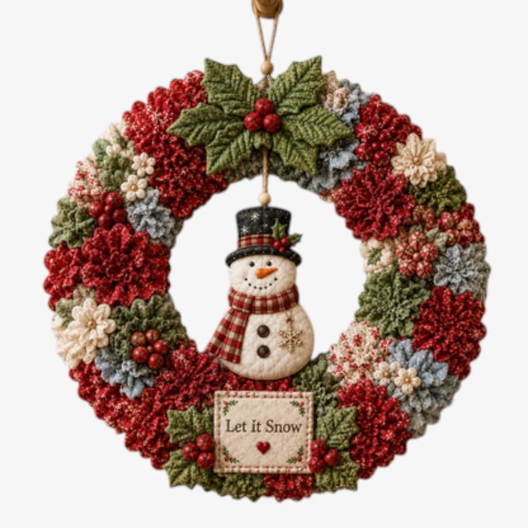 Ensemble couronne de Noël – Motifs festifs à assembler