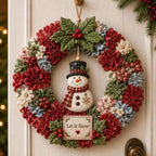 Ensemble couronne de Noël – Motifs festifs à assembler