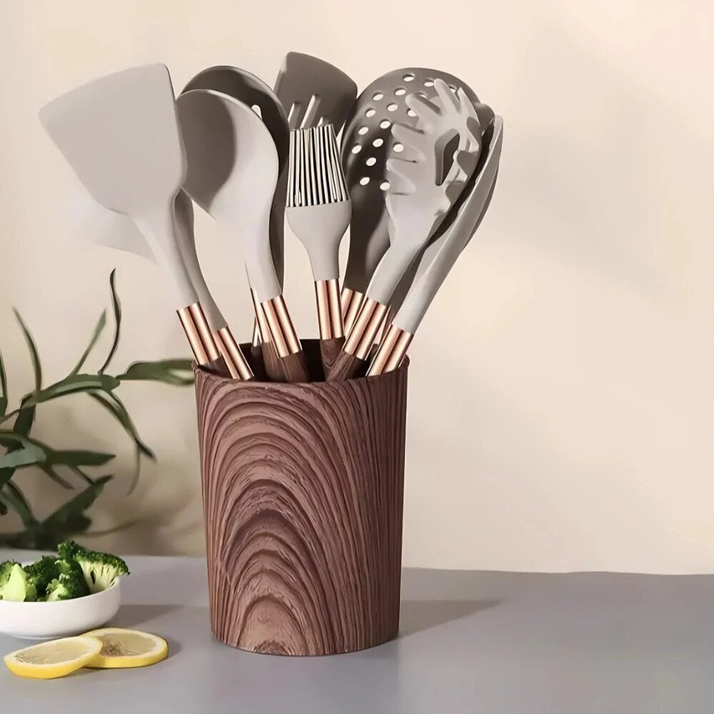 Ensemble d'ustensiles de cuisine – 10 pièces en bambou