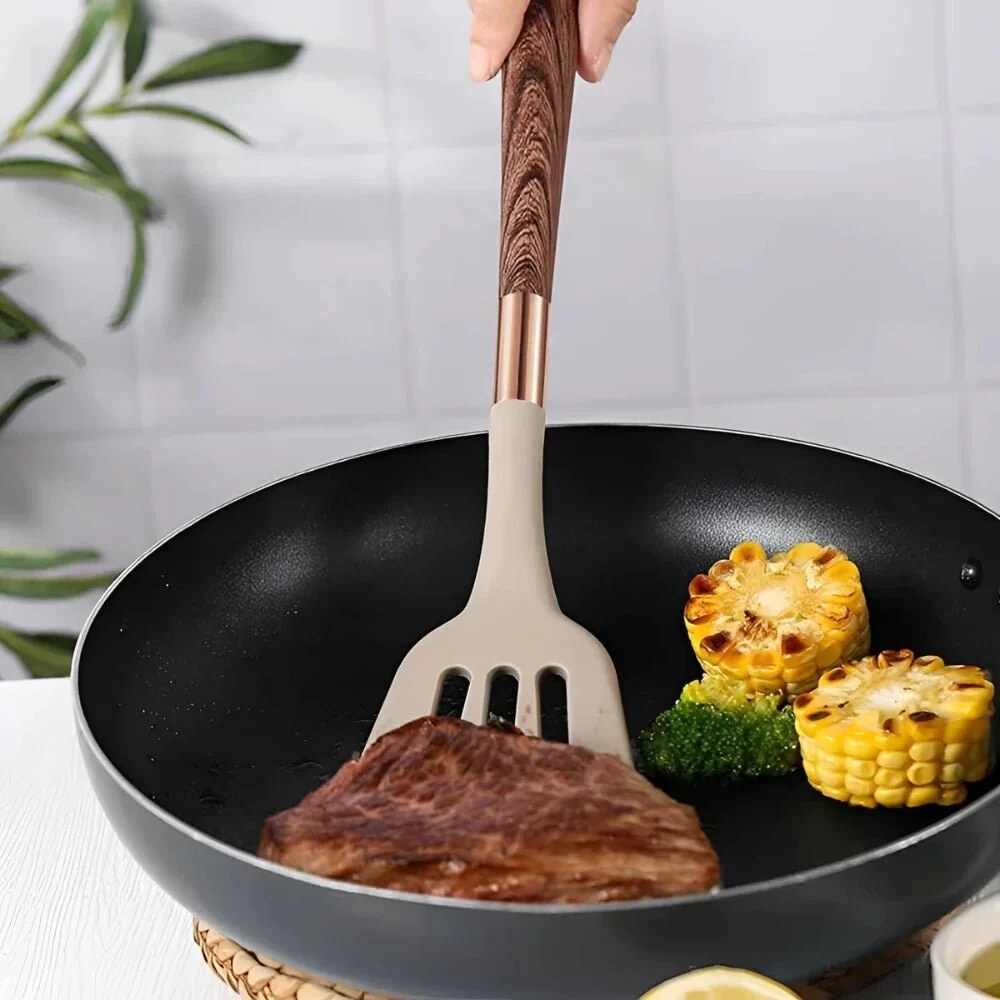 Ensemble d'ustensiles de cuisine – 10 pièces en bambou