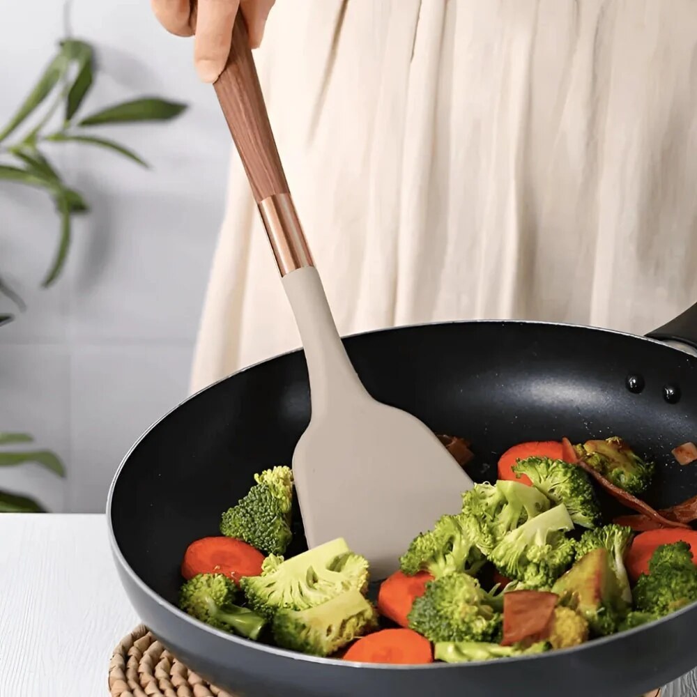 Ensemble d'ustensiles de cuisine – 10 pièces en bambou