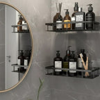 Étagère adhésive salle de bain – rangement design sans perçage