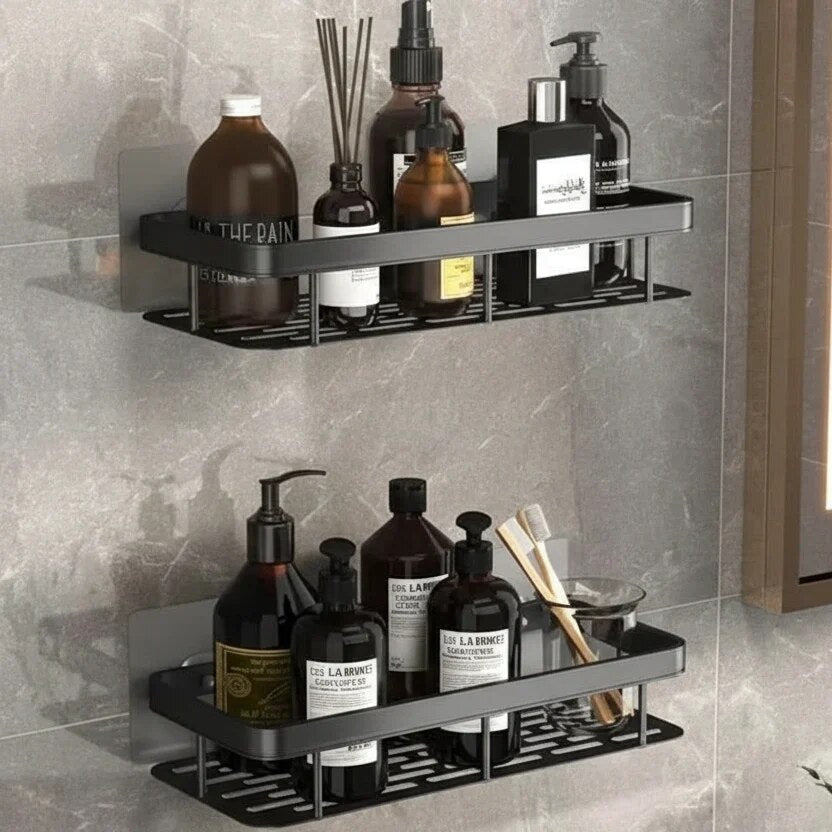Étagère adhésive salle de bain – rangement design sans perçage