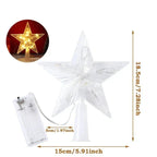 Étoile de sapin de Noël – LED blanc chaud et multicolore