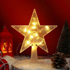 Étoile de sapin de Noël – LED blanc chaud et multicolore