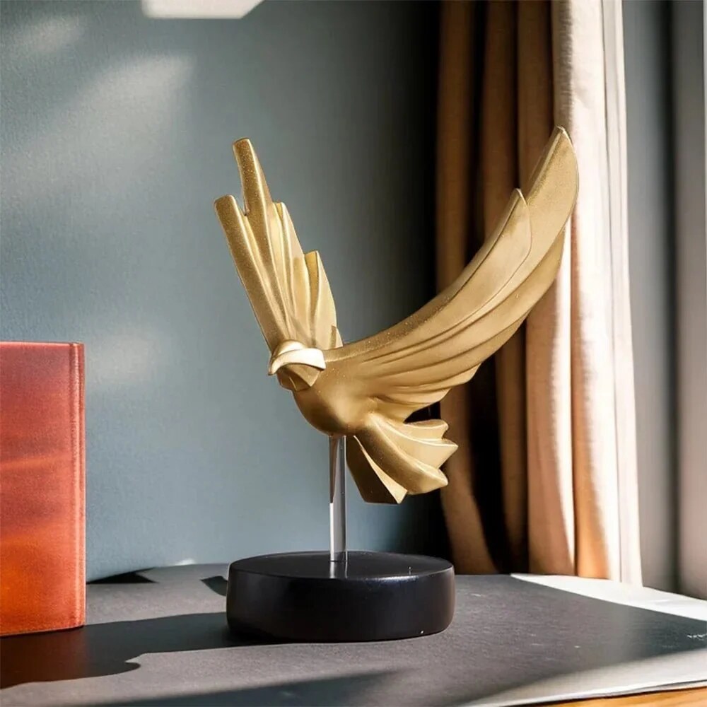 Figurine aigle – sculpture en résine pour décoration