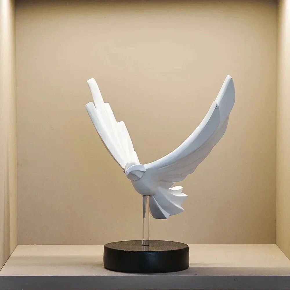 Figurine aigle – sculpture en résine pour décoration