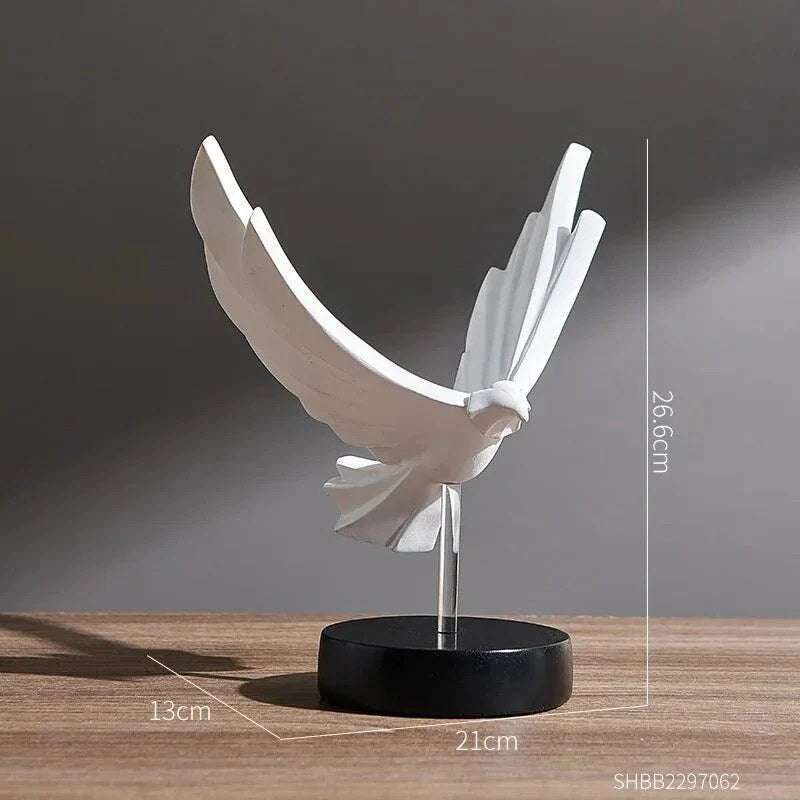 Figurine aigle – sculpture en résine pour décoration