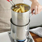 Friteuse compacte – Acier inoxydable, panier amovible