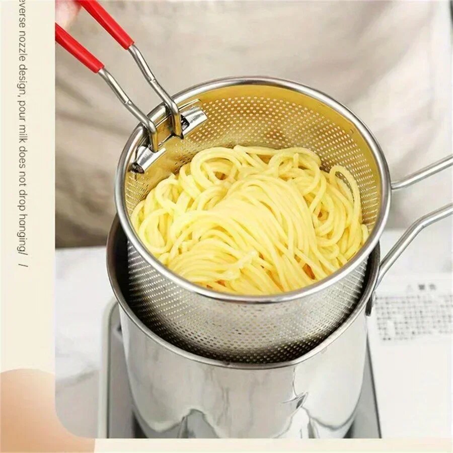 Friteuse compacte – Acier inoxydable, panier amovible