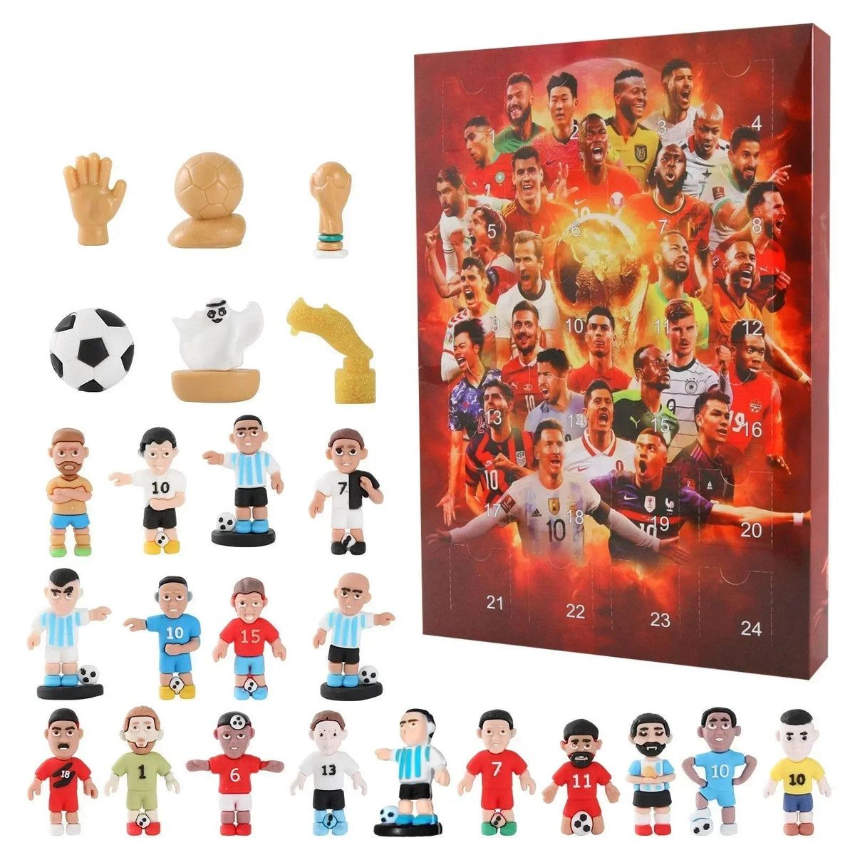Calendrier de l'avent football 2026 – 24 figurines de joueurs