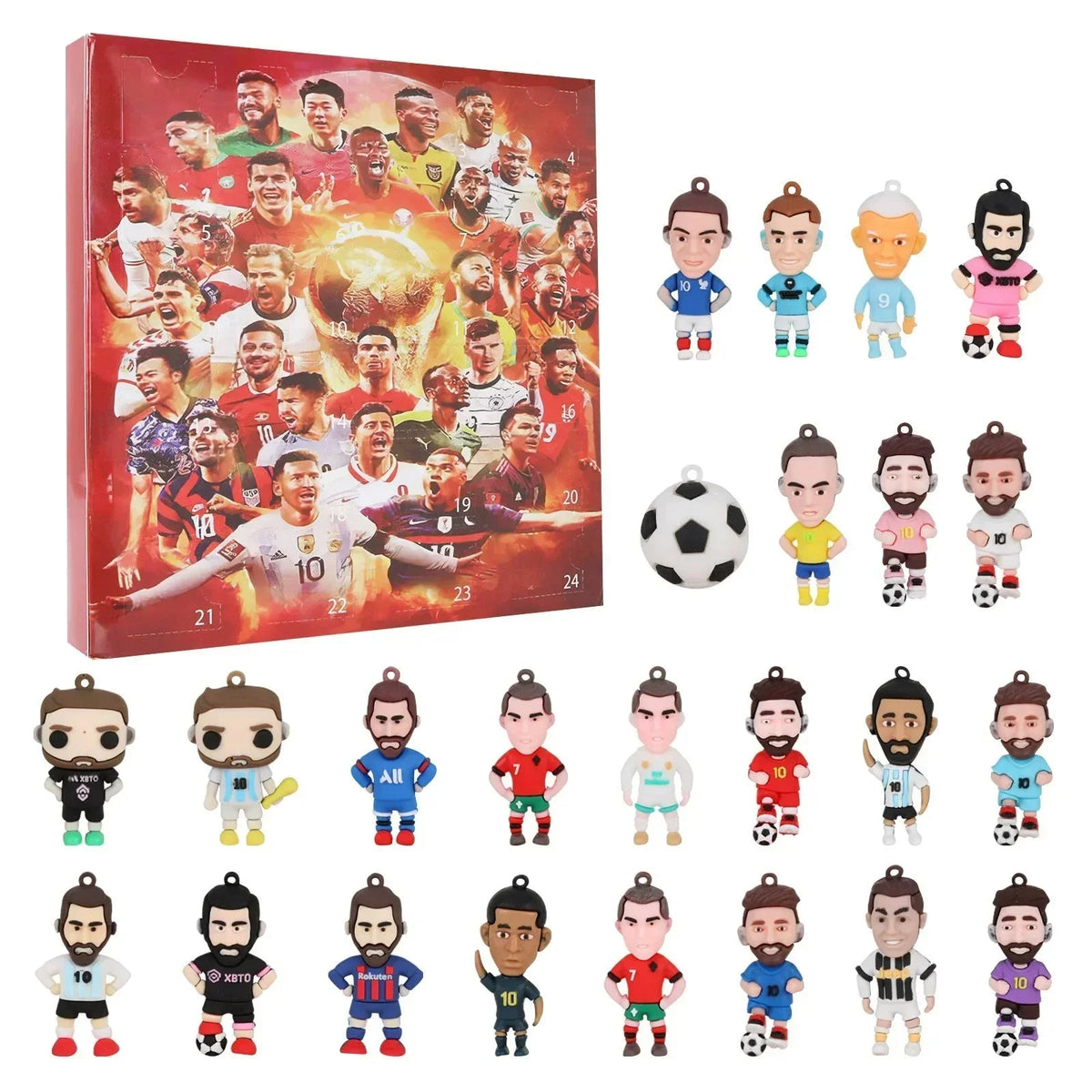 Calendrier de l'avent football 2026 – 24 figurines de joueurs