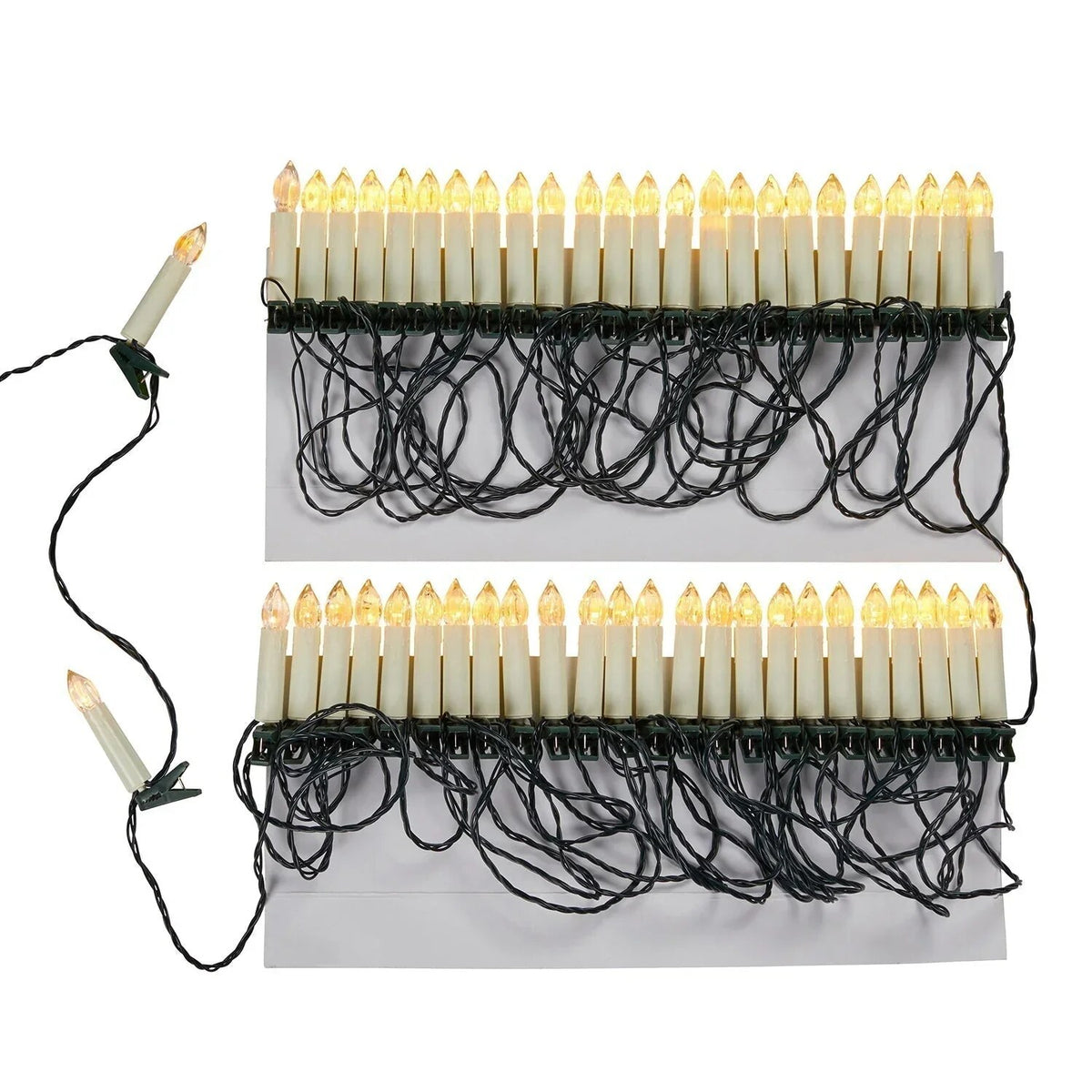 Guirlande LED à pince pour sapin – lumière blanc chaud