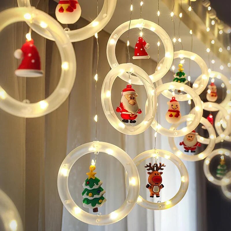 Guirlande lumineuse de fenêtre – figurines éclairées de Noël
