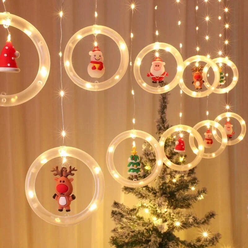 Guirlande lumineuse de fenêtre – figurines éclairées de Noël