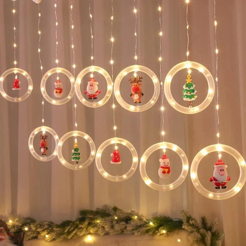 Guirlande lumineuse de fenêtre – figurines éclairées de Noël