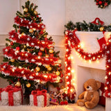 Guirlande lumineuse de Noël – flocons suspendus rouges
