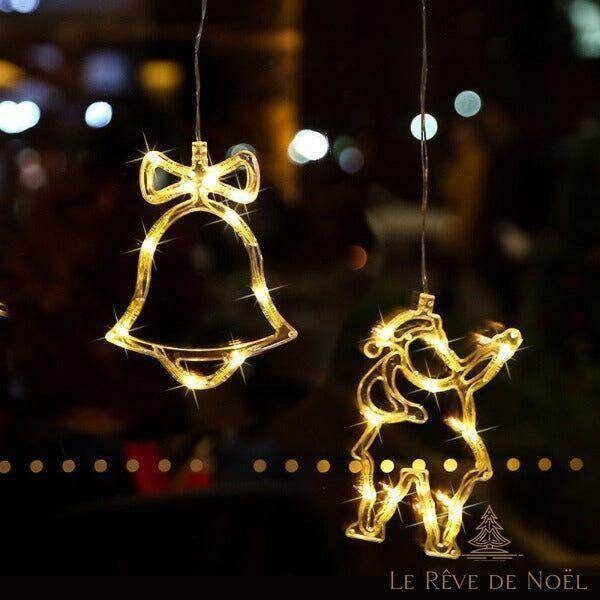 Guirlande lumineuse de Noël – motif néon avec ventouse