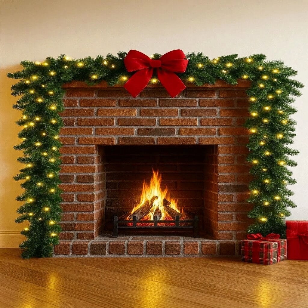 Guirlande lumineuse de sapin artificiel – blanc chaud