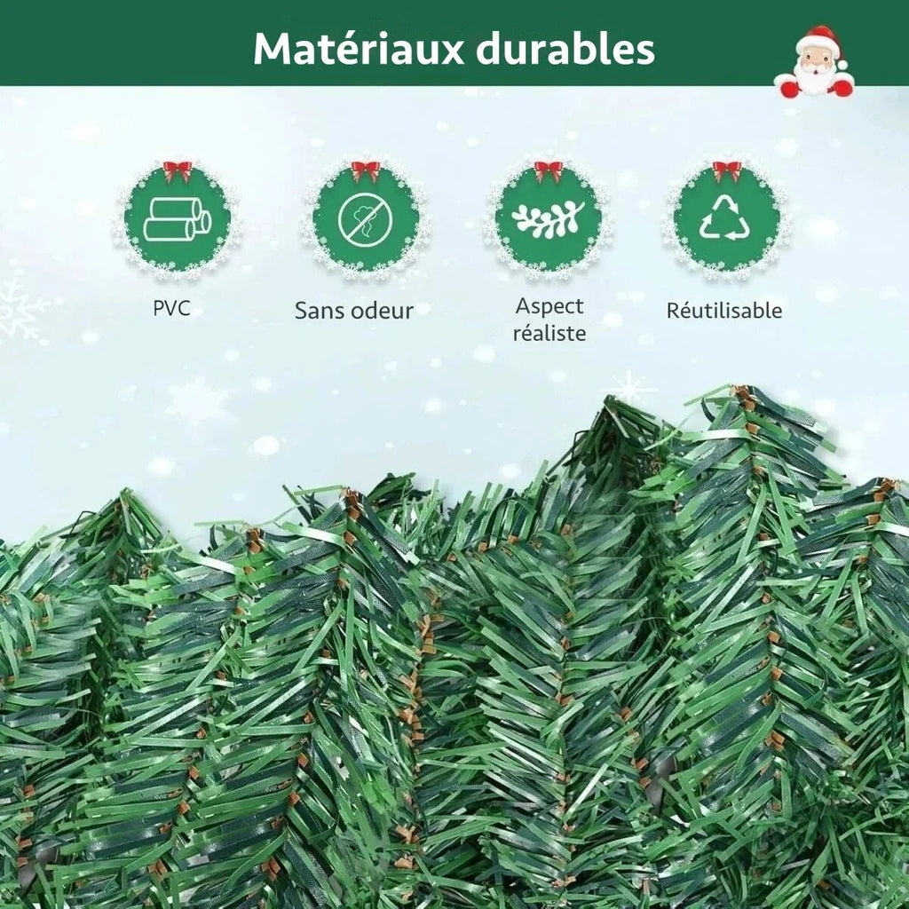 Guirlande lumineuse de sapin artificiel – blanc chaud