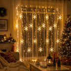 Guirlande lumineuse flocons de neige – pour fenêtres décorées
