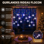 Guirlande lumineuse flocons de neige – pour fenêtres décorées