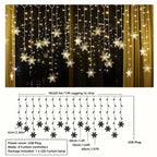 Guirlande lumineuse flocons de neige – pour fenêtres décorées