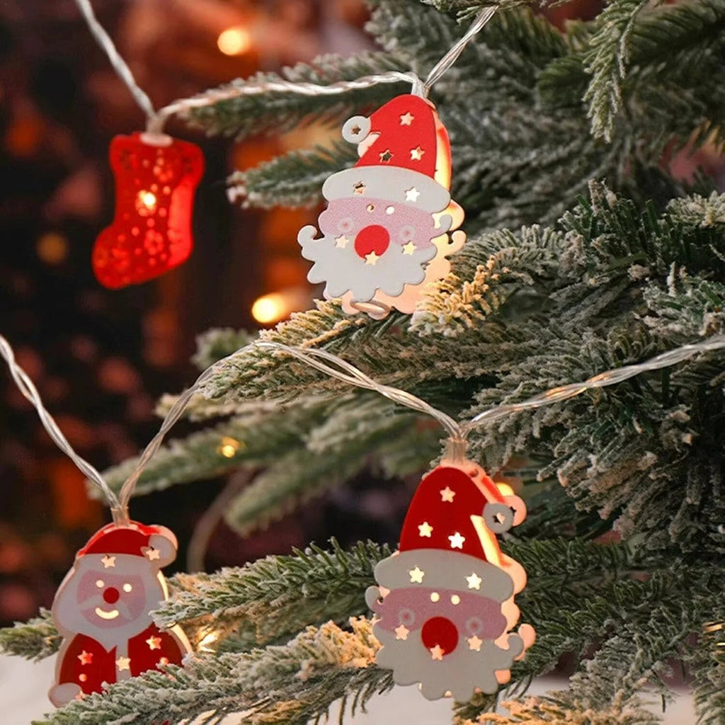 Guirlande lumineuse motifs de Noël – alimentation à piles