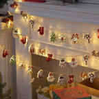 Guirlande lumineuse – motifs de Noël, alimentation sur piles