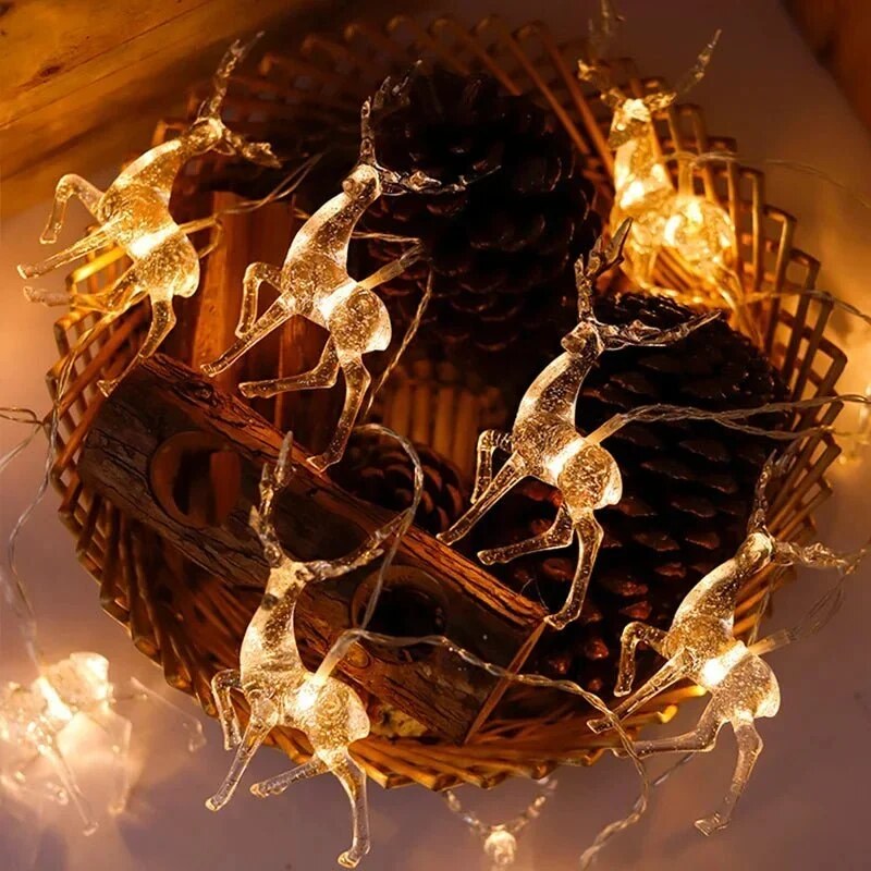 Guirlande lumineuse rennes – petite décoration blanc chaud