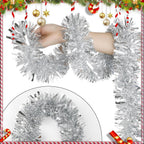 Guirlande scintillante argentée – déco de Noël pailletée