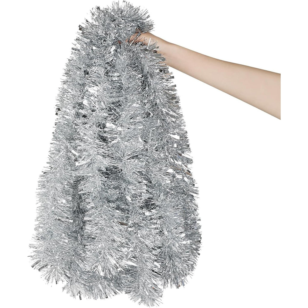 Guirlande scintillante argentée – déco de Noël pailletée