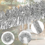 Guirlande scintillante argentée – déco de Noël pailletée
