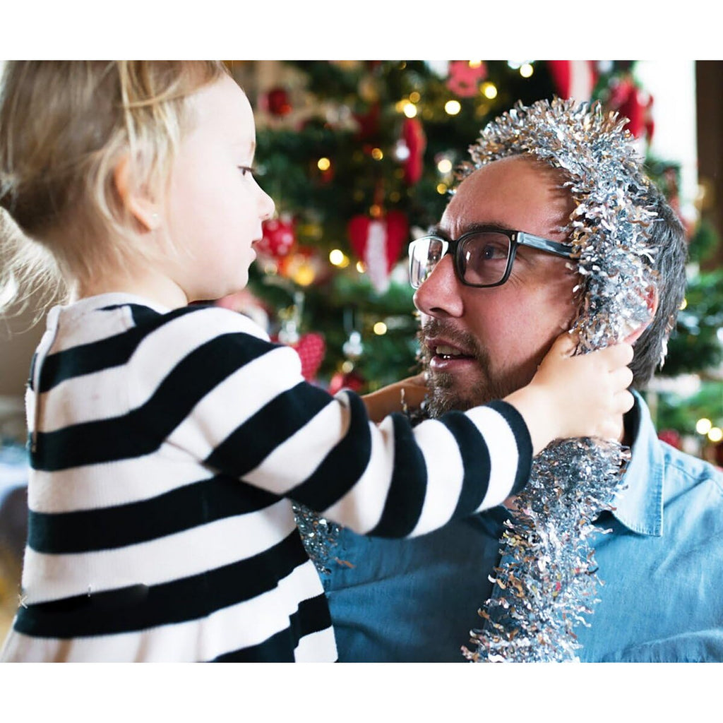 Guirlande scintillante argentée – déco de Noël pailletée
