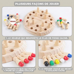 Les trois règles du jeu illustrées avec les pions