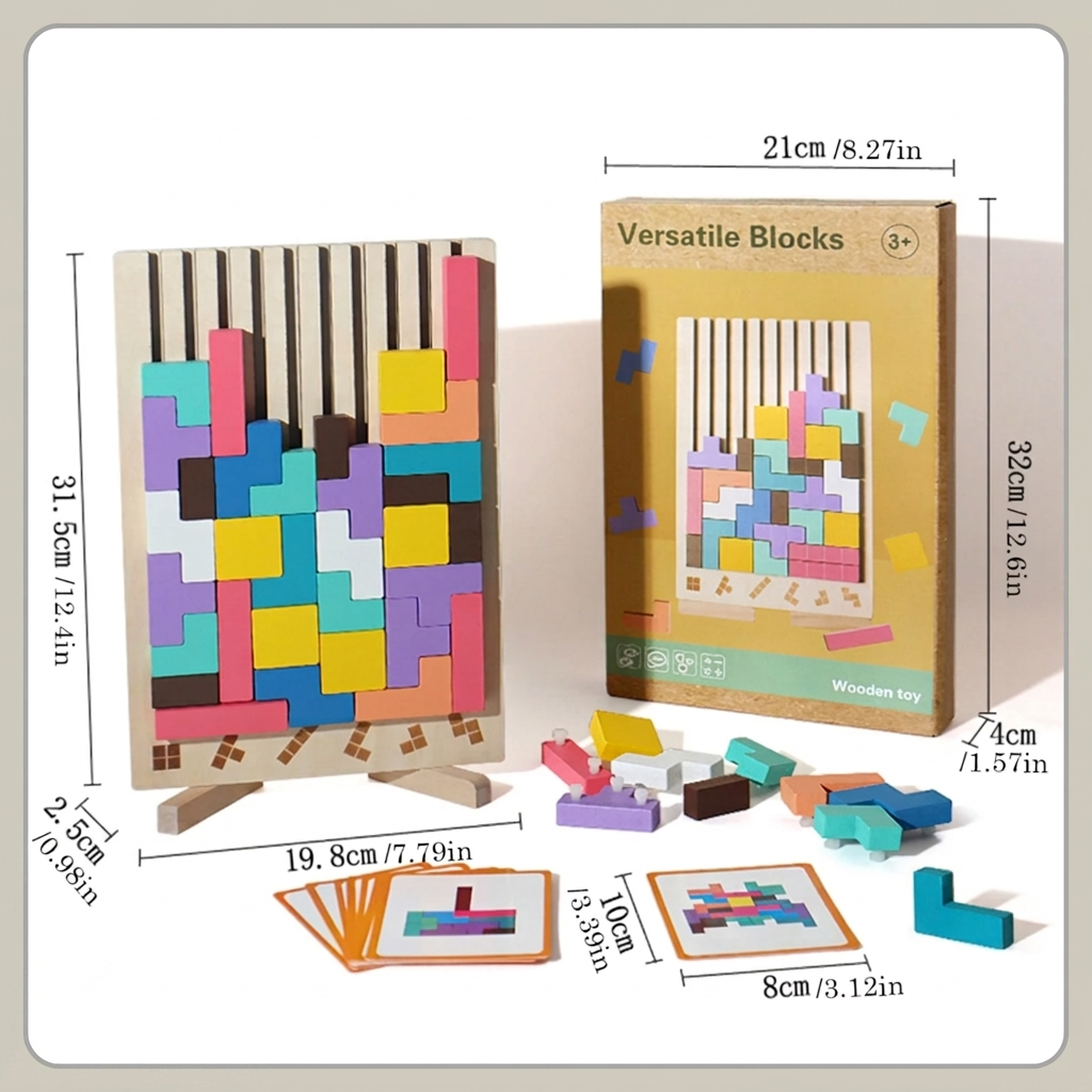 Dimensions du plateau, du chevalet et des cartes modèles
