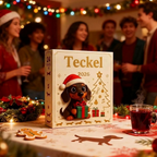 Dackel Adventskalender - 24 Acryl-Anhänger für Hundeliebhaber