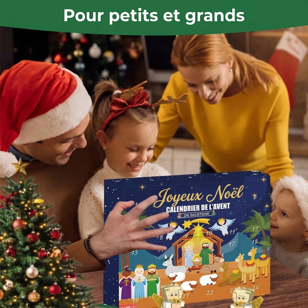 Krippen Adventskalender 2026 - 24 Bausteine-Sets zum Zusammenbauen