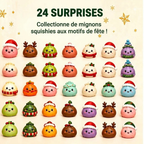Squishy Adventskalender 2026 - 24 weiche Anti-Stress-Figuren
