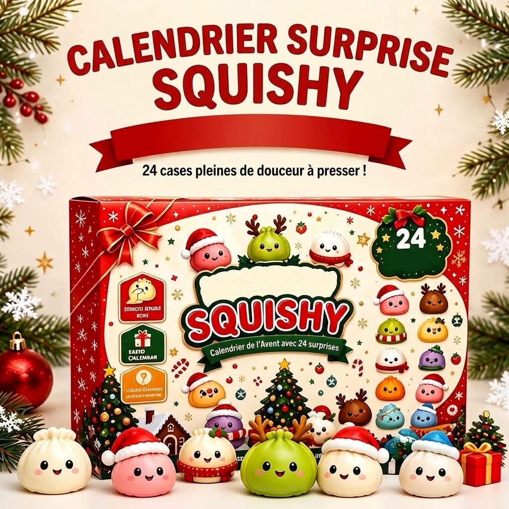 Squishy Adventskalender 2026 - 24 weiche Anti-Stress-Figuren