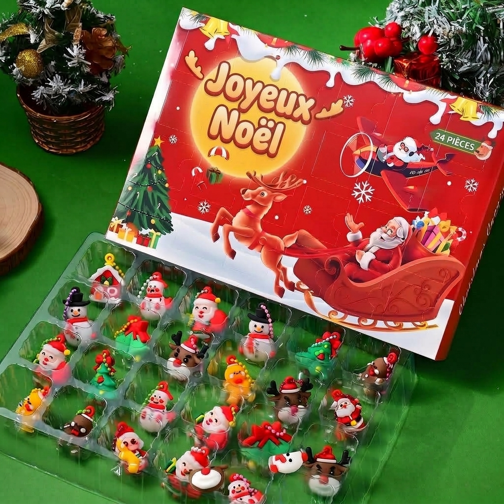 Calendrier de l'avent enfant – 24 mini-figurines de Noël à collectionner